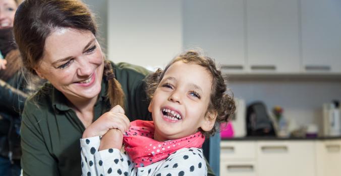 Esther de Bruijn met haar nichtje Liz