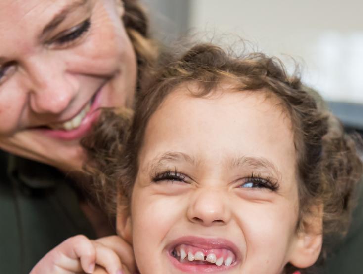 Esther de Bruijn met haar nichtje